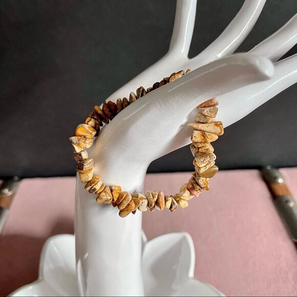 Picture Jasper Raw Chip Bead Bracelet - Picture Jasper Jewelry - Magic Crystals - Picture 3 of 6
